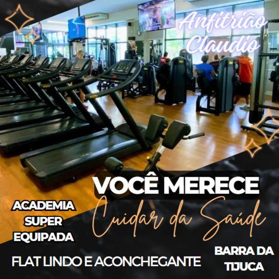Barra Da Tijuca - 9 - Flat Premium Com Cozinha, Fogao Cooktop, Geladeira Grande, Smart Tv Grande, Lindo E Muitissimo Confortavel, Balsa Para A Praia Gratis E Estacionamento Gratuito Rio de Janeiro Eksteriør billede